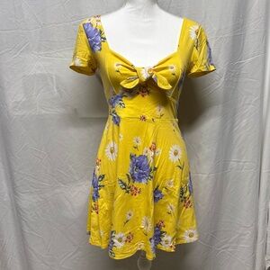 New Yellow Floral Forever 21 Dress